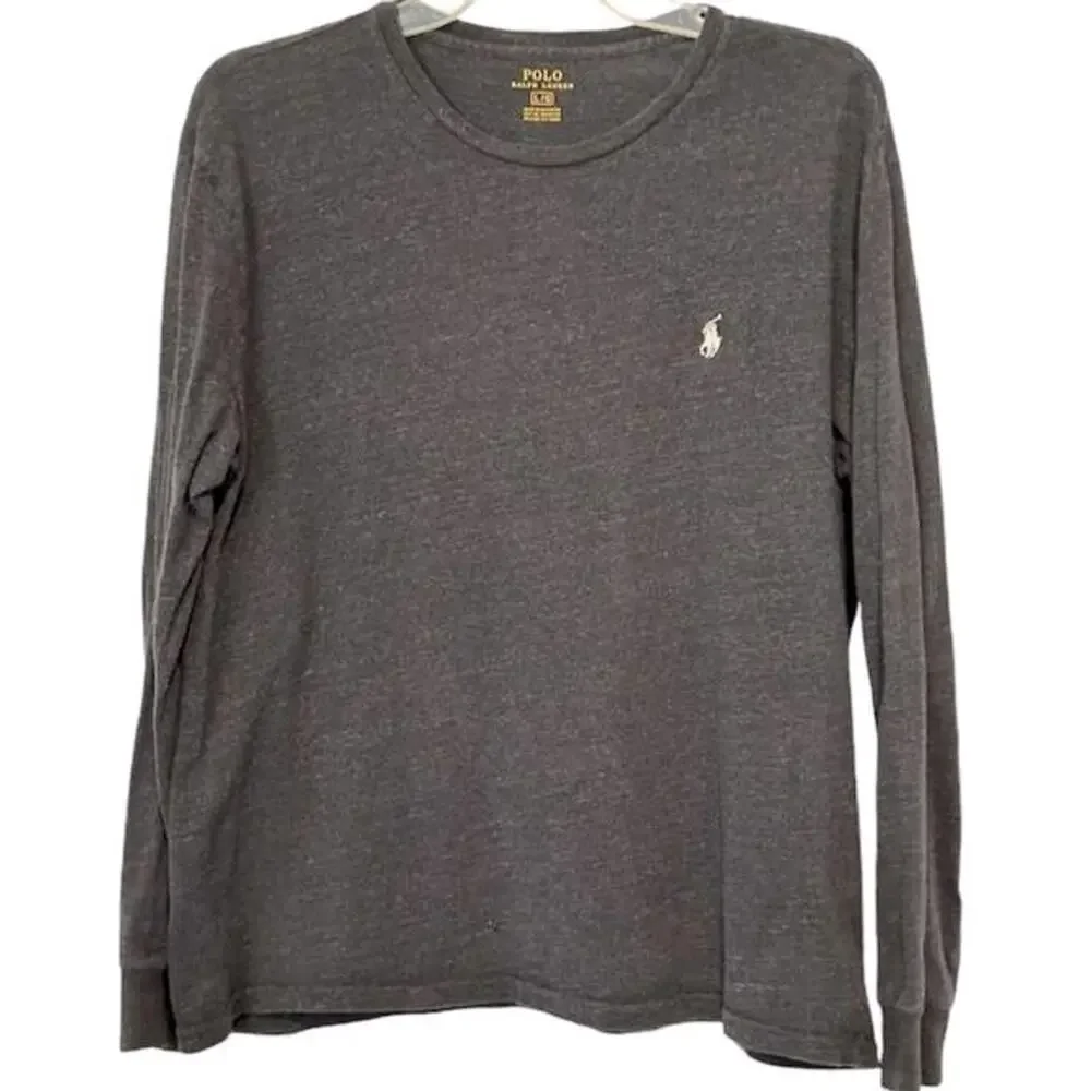 Polo Ralph Lauren Men's Long Sleeve Crewneck T-Shirt‎ Gray Size L